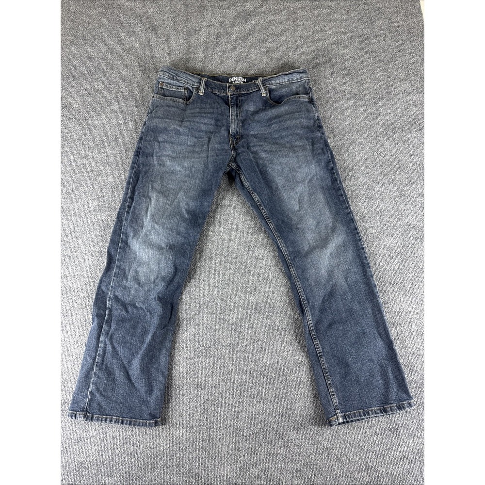 Men's Denizen from Levi's 218 Straight Distressed Blue Denim Jeans 38x 30